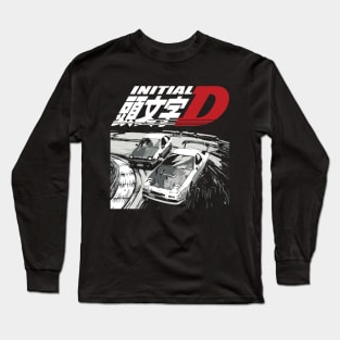 AE86 Corolla vs FC RX-7 Tandem Drifting Racing Long Sleeve T-Shirt